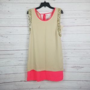 C. Luce medium color block dress w/ sequins